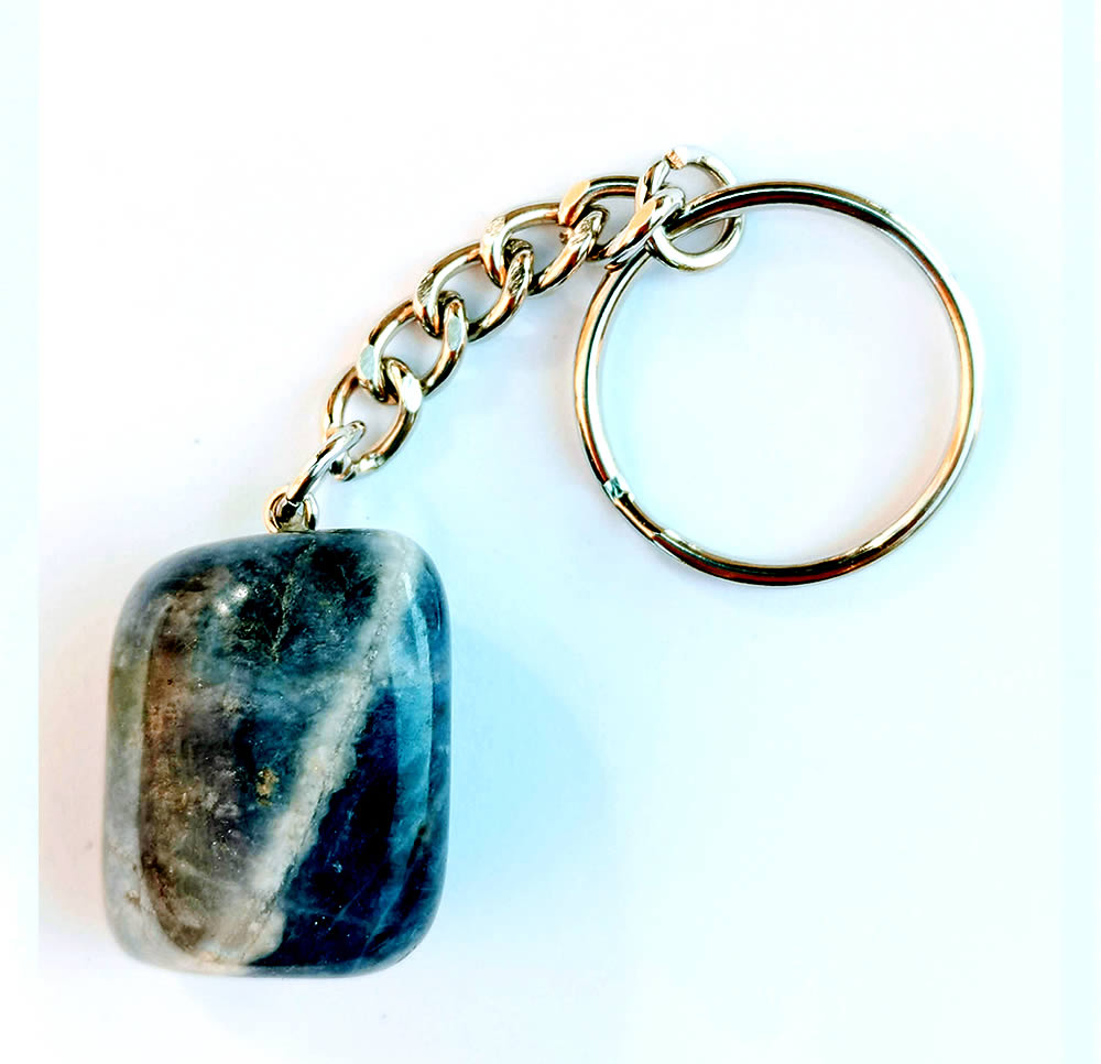 Birth Stone Keyring - Sagittarius - Sodalite